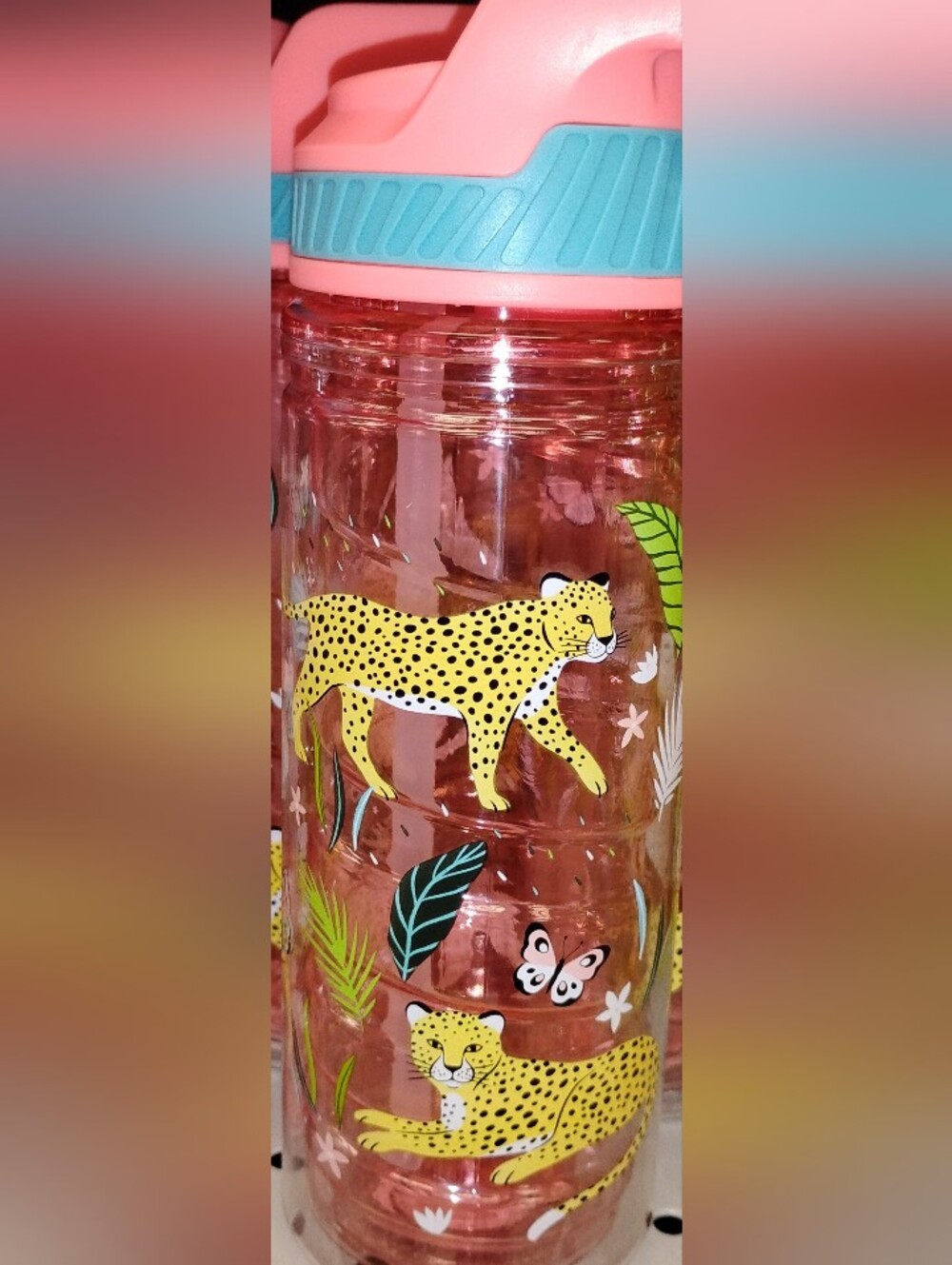 Yellow Leopard Glass Art Tumbler - Decorative